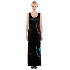 Gas Mask Maxi Thigh Split Dress by Valentinaart