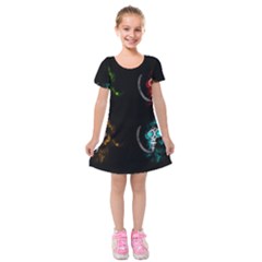 Gas Mask Kids  Short Sleeve Velvet Dress by Valentinaart