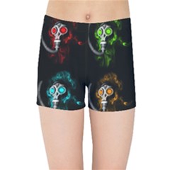 Gas Mask Kids Sports Shorts by Valentinaart