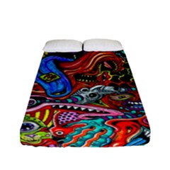 Art Color Dark Detail Monsters Psychedelic Fitted Sheet (full/ Double Size) by BangZart