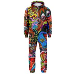 Art Color Dark Detail Monsters Psychedelic Hooded Jumpsuit (men)  by BangZart