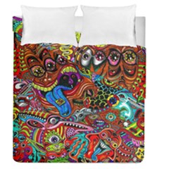 Art Color Dark Detail Monsters Psychedelic Duvet Cover Double Side (queen Size) by BangZart