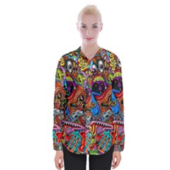 Art Color Dark Detail Monsters Psychedelic Womens Long Sleeve Shirt