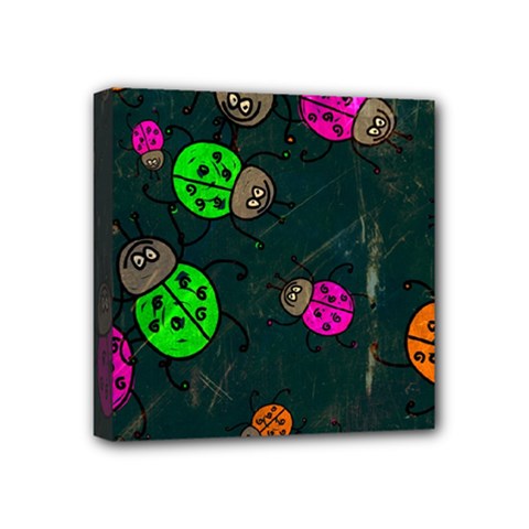 Abstract Bug Insect Pattern Mini Canvas 4  X 4  by BangZart