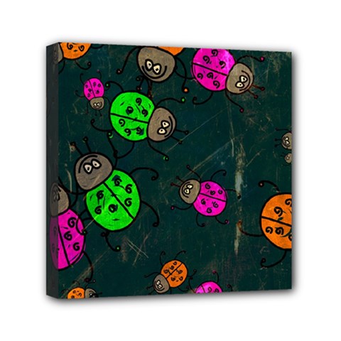 Abstract Bug Insect Pattern Mini Canvas 6  X 6  by BangZart