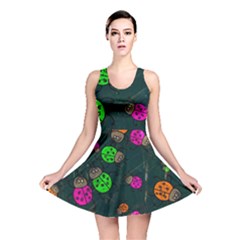 Abstract Bug Insect Pattern Reversible Skater Dress by BangZart