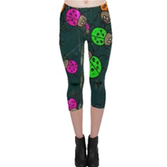 Abstract Bug Insect Pattern Capri Leggings  by BangZart