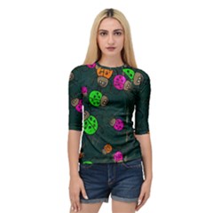 Abstract Bug Insect Pattern Quarter Sleeve Tee