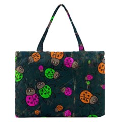 Abstract Bug Insect Pattern Medium Zipper Tote Bag by BangZart