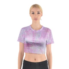 Pink Texture                           Cotton Crop Top by LalyLauraFLM