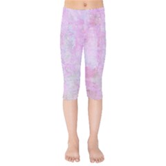 Pink Texture                  Kids  Capri Leggings