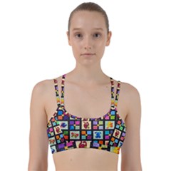 Animal Party Pattern Line Them Up Sports Bra