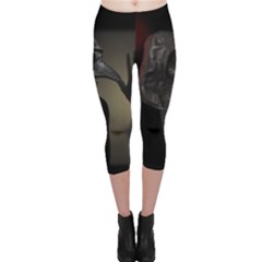 Night Walk Capri Leggings  by Valentinaart