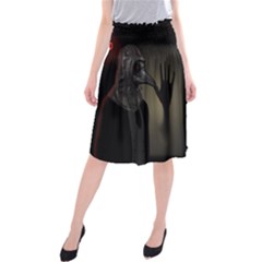 Night Walk Midi Beach Skirt by Valentinaart