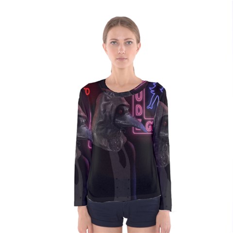 Night Walk Women s Long Sleeve Tee by Valentinaart