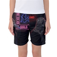 Night Walk Women s Basketball Shorts by Valentinaart