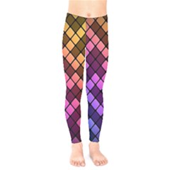 Abstract Small Block Pattern Kids  Legging