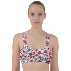 Texture Roses Flowers Line Them Up Sports Bra