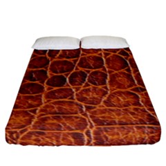 Crocodile Skin Texture Fitted Sheet (california King Size) by BangZart