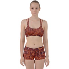 Crocodile Skin Texture Women s Sports Set