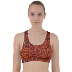 Crocodile Skin Texture Back Weave Sports Bra