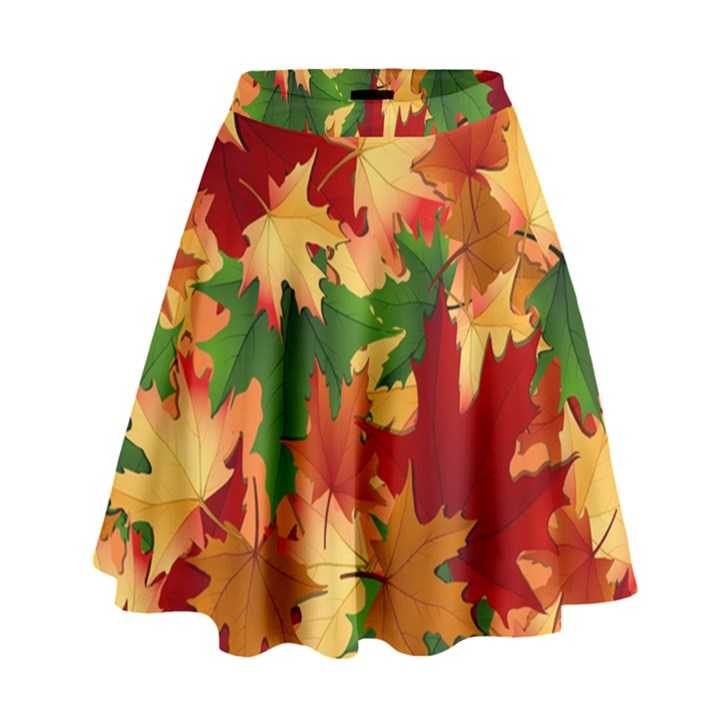 Autumn Leaves High Waist Skirt