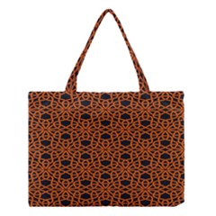 Triangle Knot Orange And Black Fabric Medium Tote Bag by BangZart