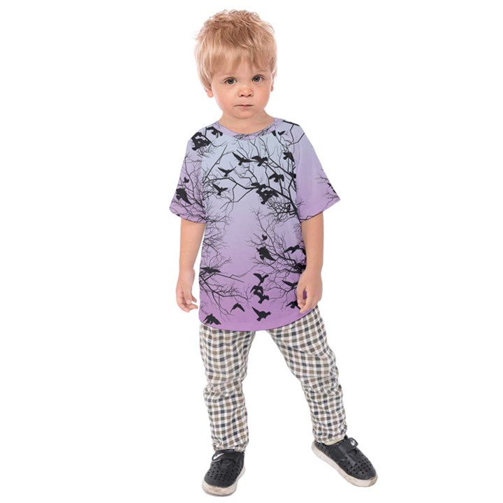 Crow flock  Kids Raglan Tee