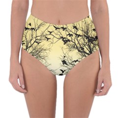 Crow Flock  Reversible High-waist Bikini Bottoms by Valentinaart