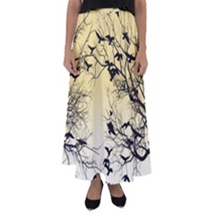 Crow Flock  Flared Maxi Skirt