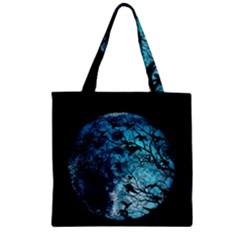 Mars Zipper Grocery Tote Bag by Valentinaart