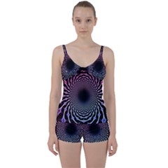 Spider Web Tie Front Two Piece Tankini