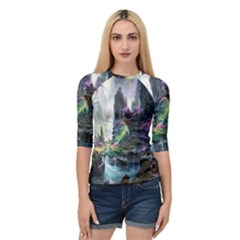 Fantastic World Fantasy Painting Quarter Sleeve Tee