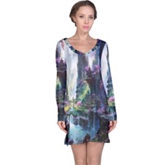 Fantastic World Fantasy Painting Long Sleeve Nightdress by BangZart