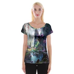 Fantastic World Fantasy Painting Cap Sleeve Tops by BangZart