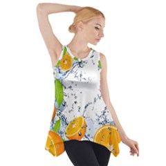 Fruits Water Vegetables Food Side Drop Tank Tunic by BangZart