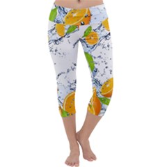 Fruits Water Vegetables Food Capri Yoga Leggings by BangZart