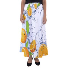 Fruits Water Vegetables Food Flared Maxi Skirt by BangZart