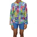 Exquisite Icons Collection Vector Kids  Long Sleeve Swimwear View1