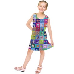 Exquisite Icons Collection Vector Kids  Tunic Dress by BangZart