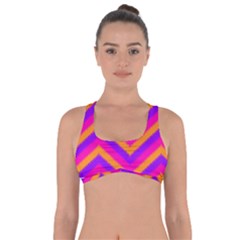 Chevron Got No Strings Sports Bra by BangZart