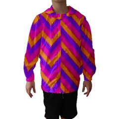 Chevron Hooded Wind Breaker (kids) by BangZart