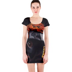 Bird-man  Short Sleeve Bodycon Dress by Valentinaart