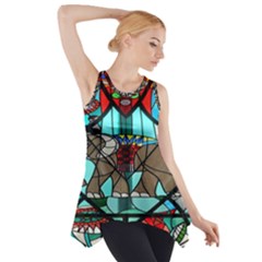 Elephant Stained Glass Side Drop Tank Tunic by BangZart