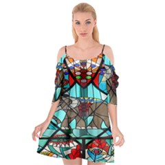 Elephant Stained Glass Cutout Spaghetti Strap Chiffon Dress by BangZart