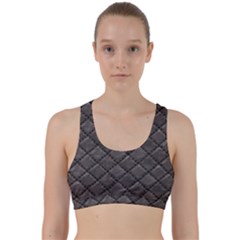 Seamless Leather Texture Pattern Back Weave Sports Bra