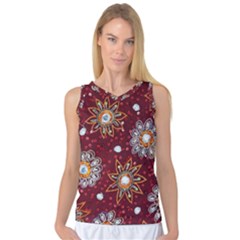 India Traditional Fabric Women s Basketball Tank Top by BangZart