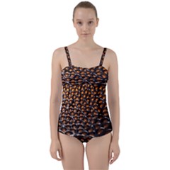 Digital Blasphemy Honeycomb Twist Front Tankini Set by BangZart