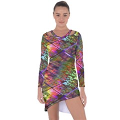 Technology Circuit Computer Asymmetric Cut-out Shift Dress