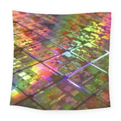 Technology Circuit Computer Square Tapestry (large) by BangZart